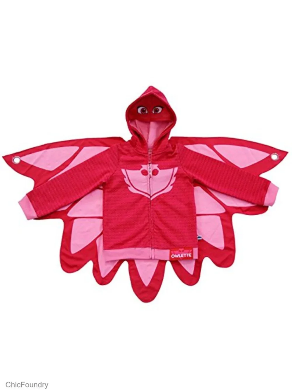 PJ Masks Owlette Fleece Zip-Up Hoodie with Mask & Cape Costume
